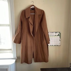 Full length brown Zara coat